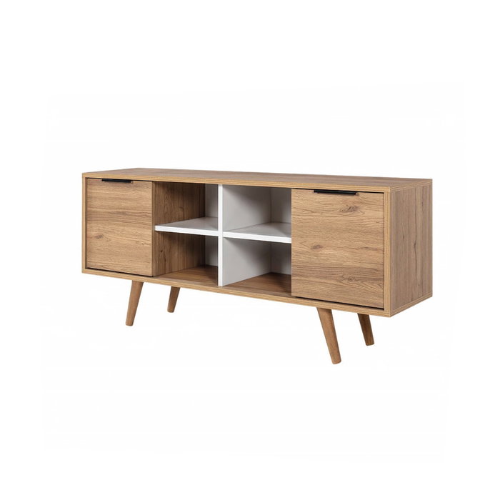 Hanah Home Sina 3321 Soporte para TV Roble Zafiro y Blanco